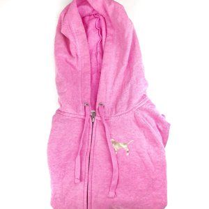 Pink Victoria's Secret Women's Full-Zip Sweater